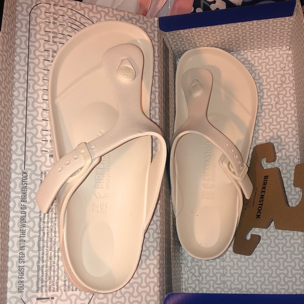 Birkenstock White Thong Sandals - Picture 2 of 5